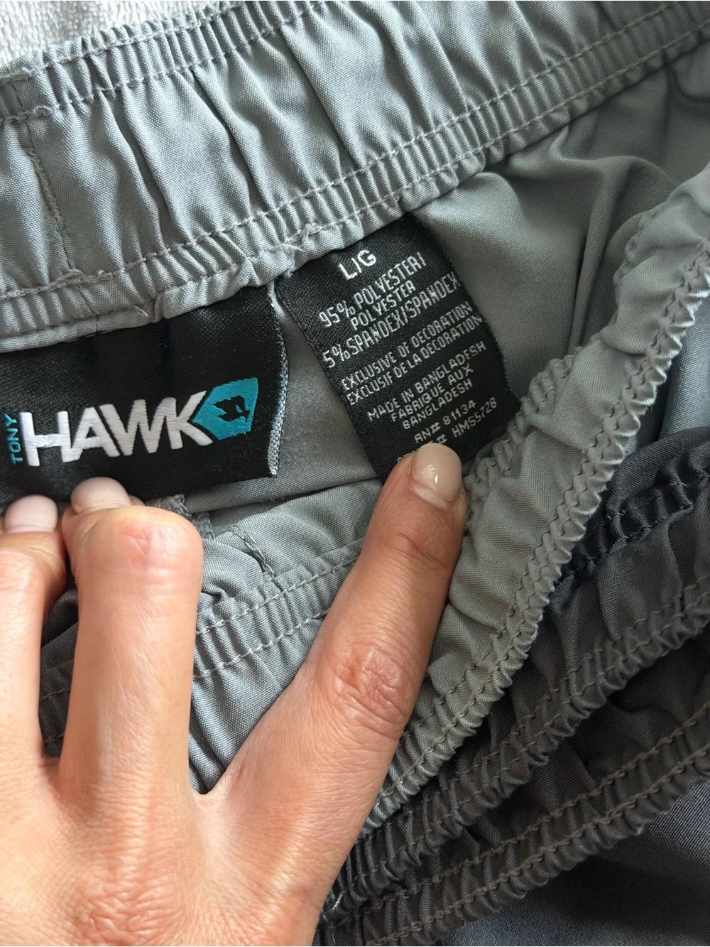 3 pairs Tony Hawk Men's Athletic Shorts in Gray and Light Gray and black